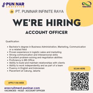 Lowongan Kerja Account Officer di PT. Puninar Infinite Raya